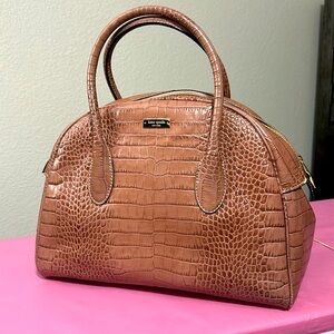 Kate Spade Godfry Street Luxe Lorin Satchel, Rose Pearl Croco
